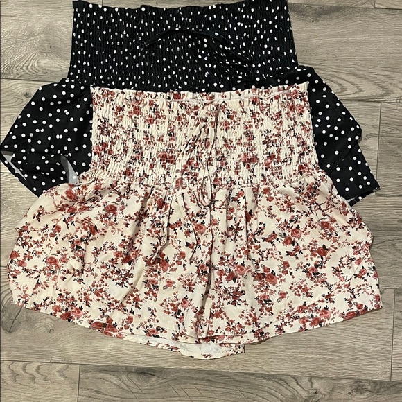 Dresses & Skirts - Floral and Polka Dot Skort Set